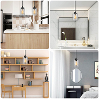 Lámpara Colgante de Estilo Nórdico Retro Creativo de Hierro Forjado para Comedor, Dormitorio, Bar, Mesa, Lámparas de Vidrio para Sala de Estar