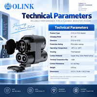 OLINK CCS1 zu CCS2 Schnell-Ladeadapter mit 250A DC und 16A 32A 63A AC Kanalumschalter