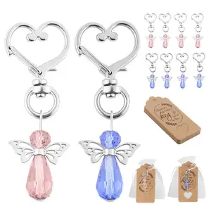 30 piece Creative guardian angel wing key chain Crystal Love Candy Bag Wedding baptism Eucharist Valentine's Day gift