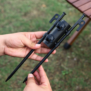 Soporte Ajustable para Postes de Toldo de Camping, Dispositivo de Fijación con Tuerca, Retenedor Individual, Accesorio Negro para Postes de Carpa - Product Image 2