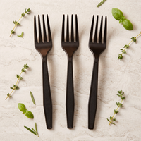 Greenday Eco-vriendelijke 6,5 inch CPLA vliegtuigcatering party picknick bestek vork op maat gemaakte kleur wegwerpvork voor salade fruit