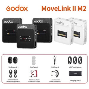 MoveLink II M1/M2 DF New Godox-MoveLink II M1/M2 <b>Wireless</b> Lavalier Microphone System for <b>Cameras</b>/Smartphones Kit <b>Wireless</b> Lavali - Product Image 3