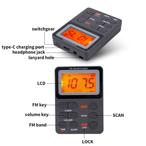OINGLV QL-01 <span class=keywords><strong>numérique</strong></span> AM/FM 2 bandes stéréo récepteur de musique multi-fonction <span class=keywords><strong>Mini</strong></span> MP3 Radio affichage <span class=keywords><strong>numérique</strong></span> écran LCD Rechargeable - Product Image 6