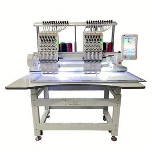 Machine à tricoter électronique industrielle à 2 têtes, 12/15 aiguilles, pour non-tissés, fibres, dentelle et chenille, prix abordable - Product Image 1