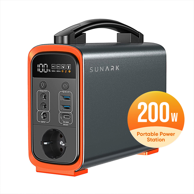 Sunark Tesla Portable Power Station 200W 200Watt 220V Power Portable Solar Generator