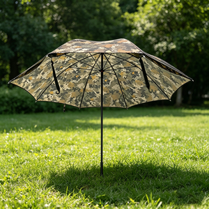 Manual Open Big Size Pongee Fabric Waterproof <b>Windproof</b> Single Layer Camouflage Design Hunting <b>Umbrella</b> With Logo Printing - Product Image 1