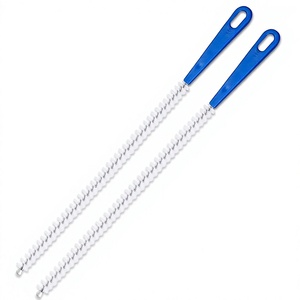 Spazzola Flessibile Personalizzata 45cm per Scarichi, Rimuovi Ostruzioni, Setole in PP, Filo Zincato, Manico in Plastica, Strumento per Sbloccare Fognature e Capelli nel Lavandino - Product Image 1