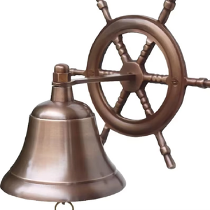 Campana colgante Marina religiosa de calidad de latón macizo de 5 \ ", campana de barco montada en la pared con acabado de bronce, técnica pulida de estilo tradicional - Product Image 6