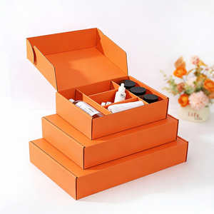 Caja de Embalaje Cosmética Naranja Premium, Ecológica, Reutilizable, Biodegradable, Plegable, de Cartón Corrugado - Product Image 2