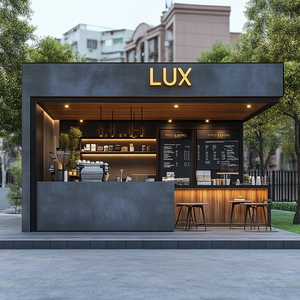 Chi phí thấp cà phê cửa hàng container nhà cà phê cửa hàng trang trí quán cà phê hiện đại Thiết kế cà phê kiốt để bán - Product Image 4