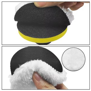 Polishing Pad Set 80mm Soft Wool Buffing <b>Bonnets</b> For Angle Grinder Car Polishing M10 Adapter Included - Product Image 5