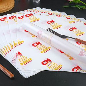 Hamburgers Packaging <b>Paper</b> Food Oil-proof <b>Paper</b> Disposable Chicken Roll <b>Paper</b> Commercial Sandwich Packaging Customization - Product Image 5