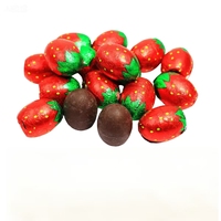 Chocolat en gros, fabrication OEM directe, pièces d'or et billes de chocolat en forme de pastèque, biscuits, garnitures de confiserie à base de noix et de confiture, emballage en vrac