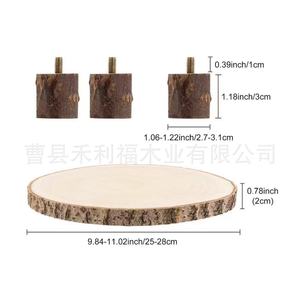 Wooden Cupcake Display Rack Solid Wood Rustic Style Wedding Party <b>Cake</b> <b>Stand</b> 10-13 Inches - Product Image 3