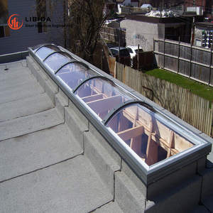 Profilo in alluminio Smart Led solare ventilazione lucernario grande elettrico apribile motorizzato vetro scorrevole piano lucernario - Product Image 5