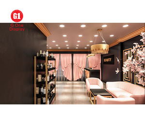 ชั้นวางโชว์เครื่องสำอางร้านขายปลีกตามสั่งชั้นวางเครื่องสำอางสำหรับร้านน้ำหอมเฟอร์นิเจอร์บูติกออกแบบตกแต่งภายใน - Product Image 4