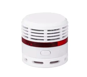 Alarm detektor Gas asap aman EN14604 disetujui keamanan rumah lampu LED merah detektor suara asap BSI CE disetujui alarm asap api