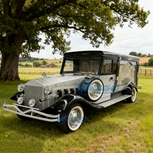 Limosina Funeraria Eléctrica de Lujo Gris y Negra en Oferta, Fabricada en China, Coche Fúnebre Clásico, Transporte Especial - Product Image 4