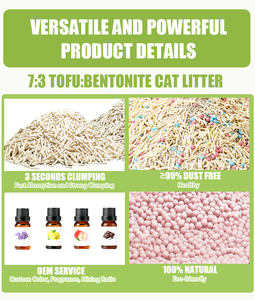 Hoogwaardige, absorberende, milieuvriendelijke cassave kattenbakvulling, sterk klontvormend en biologisch afbreekbaar, recycleerbare cassave kattenbakvulling - Product Image 6