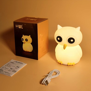 Đèn Ngủ Hình Cú Cảm Biến Sạc Được Đèn <span class=keywords><strong>LED</strong></span> Silicon Nhiều Màu Cầm Tay Cho Trẻ Em Đèn <span class=keywords><strong>Led</strong></span> Hình Động Vật - Product Image 5