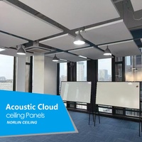 Panneaux acoustiques suspendus en fibre de verre pour plafond, style gymnase et école, système de plafond suspendu pour une acoustique améliorée