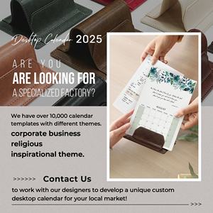 Small Batch Custom PU Leather Stand <strong>Calendar</strong> Business Gift logo Printing Inspiration Diary Desktop Weekly Planner Desk <strong>Calendars</strong> - Product Image 2