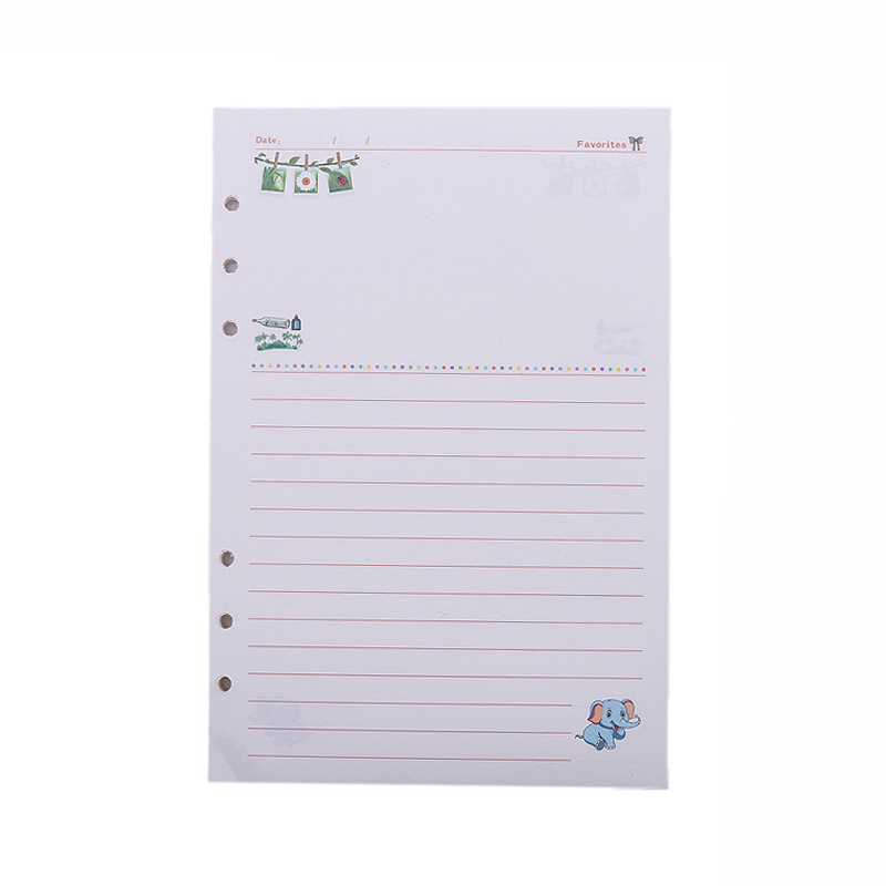 A6 # 7-F Cornell notes and line color 6-Hole Calendar A6, бумажная Заправка для бумаги
