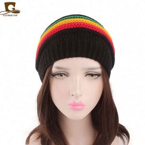 Fashion Jamaica Style 3D Embroidery Knit Slouchy Beanie <b>Hat</b>-<b>Winter</b> Warm Outdoor Travel & Beach Cap - Product Image 5