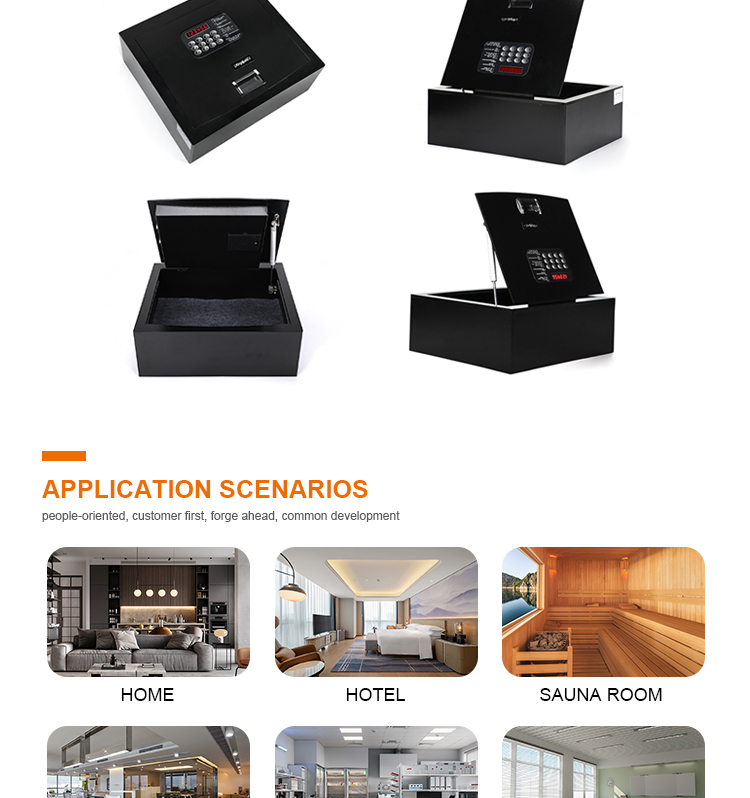 Electronic 15 inch laptop size safe digital hotel room safe box with master passwords