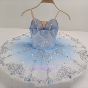 Bon marché de haute qualité 7 couches enfants filles enfants dégradé <span class=keywords><strong>rose</strong></span> bleu oiseau Performance porter ballet danse <span class=keywords><strong>tutu</strong></span> - Product Image 2