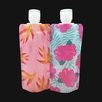 Emballage de voyage portable pour liquides personnalisés Bouchon à rabat Buse debout Sac à presser Shampooing Poche à bec cosmétique 30ml 50ml 100ml