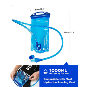 Portable Collapsible Durable PEVA <b>1L</b> <b>Water</b> <b>Bottle</b> Sports Hydration Bladder Cycling Outdoor Running Walking Waterproof - Product Image 4