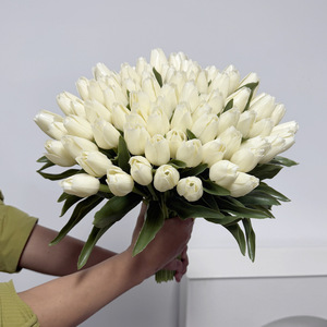 Ramo de Tulipanes Blancos de 10cm-30cm, Flores Artificiales de Plástico PE, Plantas Decorativas para Interiores y Exteriores - Product Image 2