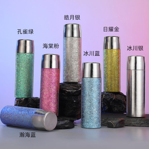 Pure Titanium Insulated <b>Cup</b> Double Wall <b>Large</b> Capacity With Tea Strainer Gift For Men Women - Product Image 1