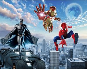 ZHIHAI Superman dibujos animados niños amados niños habitación en relieve 20D papel tapiz de tela - Product Image 3