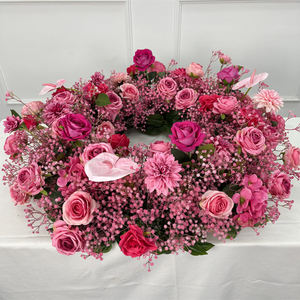 DKB - Corona de Rosas Artificiales Hechas a Mano al por Mayor, Centro de Mesa Decorativo para Bodas, Graduaciones, Día de la Madre - Tamaño Personalizable - Product Image 1