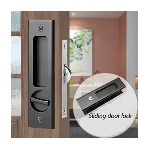golden supplier Furniture kitchen door entrance security hidden sliding door pull handle lock with keys