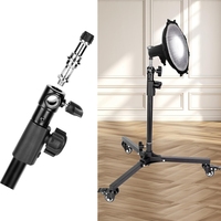 Photographie COB Lampe Heavy Duty Roue Trépied Stand Photo Studio Vidéo Film Tir Photographe Équipement Outils Soft Box Stand
