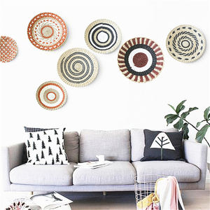 Plaques murales décoratives noires, articles de décoration, enfants de la collection Bali <span class=keywords><strong>Home</strong></span> Decors, ensembles de paniers, bols de style bohème, tissu fantaisie, grille de maison - Product Image 1