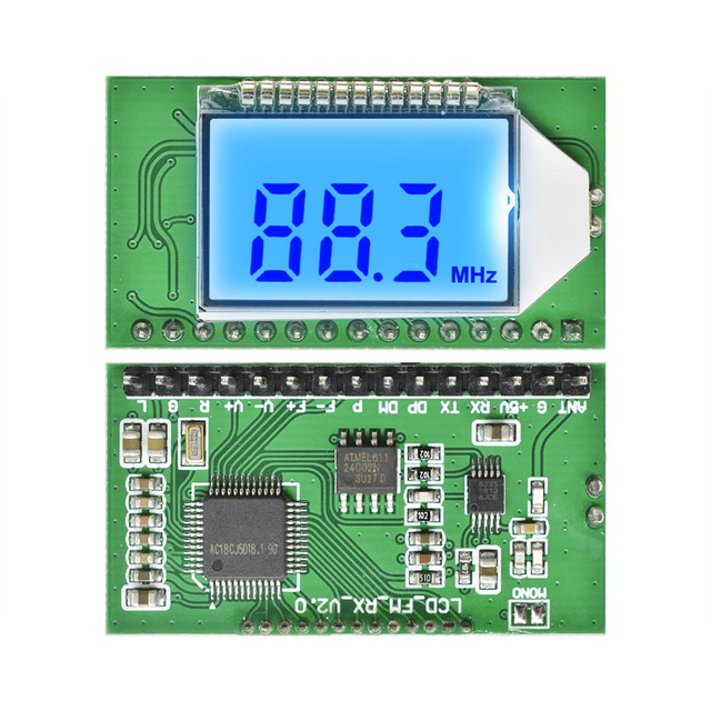 Stereo FM Radio Wireless Receiver Module FM Digital LCD Display Radio Circuit Board Module 87-108MHZ