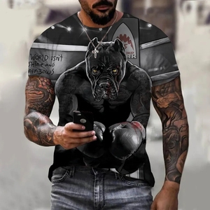 Factory Custom Personal Logo Printing <strong>Animal</strong> <strong>Men</strong> Summer Casual 3d T Shirt Print on Demand T Shirt for <strong>Men</strong> - Product Image 5