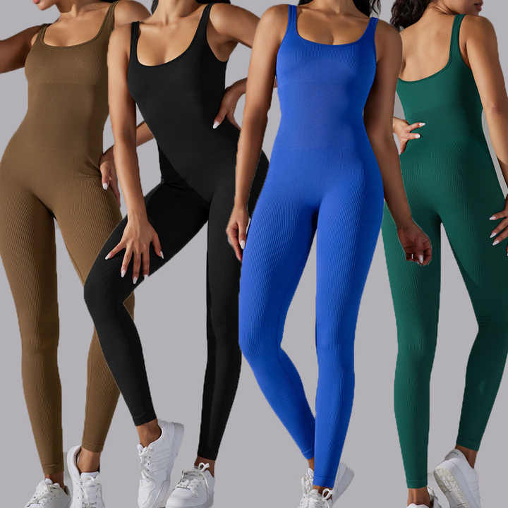 Elegant Women's Yoga Jumpsuit with Beautiful Back Design