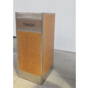 Poubelles de restaurant en acier de 120 L avec porte-<span class=keywords><strong>bac</strong></span> supérieur, <span class=keywords><strong>bac</strong></span> à déchets pour cafétéria, pour les chaînes de restauration rapide - Product Image 3