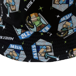 Sombrero de pescador unisex con estampado de <span class=keywords><strong>Minecraft</strong></span> transfronterizo, estilo hip-hop, de ala plana, con diseño de personaje de dibujos animados, para exteriores y protección solar. - Product Image 3