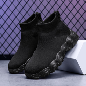 Spring Mesh Knit Sporty Sneakers Round <b>Toe</b> EVA Sole Breathable Lightweight Casual <b>Socks</b> Shoes <b>For</b> Kids Men Women - Product Image 1