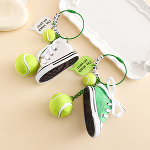 LED Cartoon <b>Doll</b> Tennis Keychains & Pendants <b>Cute</b> Mini Sports Competition Souvenirs Copper Material Safe Design - Product Image 2