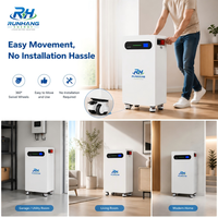 Sistema ESS Residencial Híbrido Solar Apilable con Batería LiFePO4 de Grado A, 16kWh, 51.2V, 314Ah, con Interacción de Tira LED y Almacenamiento Inteligente
