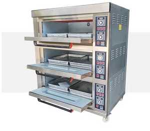 Precio al por mayor comercial de Acero Inoxidable <span class=keywords><strong>Horno</strong></span> eléctrico para hornear <span class=keywords><strong>dos</strong></span> cubiertas cuatro bandejas para uso doméstico y restaurante - Product Image 6