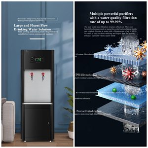 स्टेनलेस स्टील पानी कूलर पीने के फव्वारे डिस्पेंसर निस्पंदन 220v 32l टैंक क्षमता गर्म ठंडा वितरण - Product Image 3