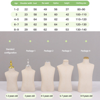 Présentoir de vêtements pour enfants, demi-corps factice pour garçons et filles